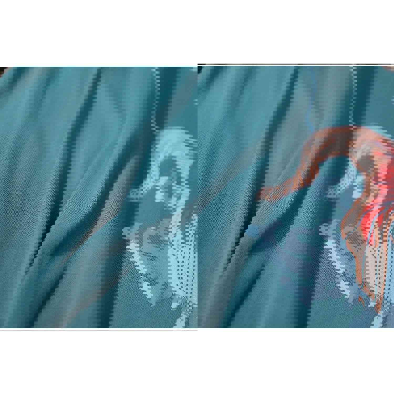 Fashion Overdyed T-Shirt - Bohemian Style Koi Fish Graphic Tee