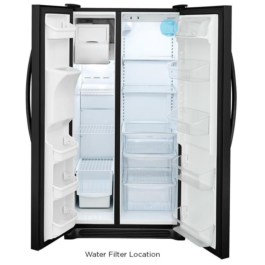 Frigidaire 25.5-cu ft Side-by-Side Refrigerator with Ice Maker (Black)