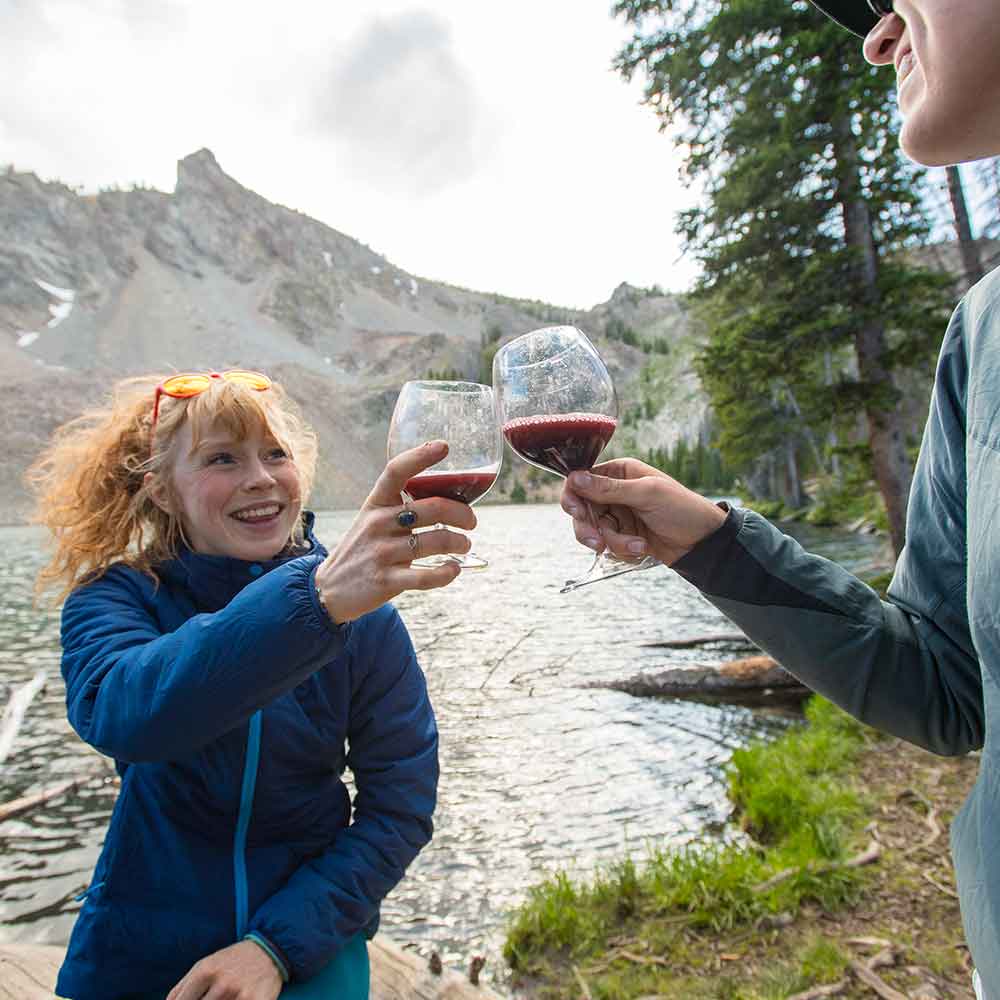 Nesting Red Wine Glass Set for Outdoor Adventures