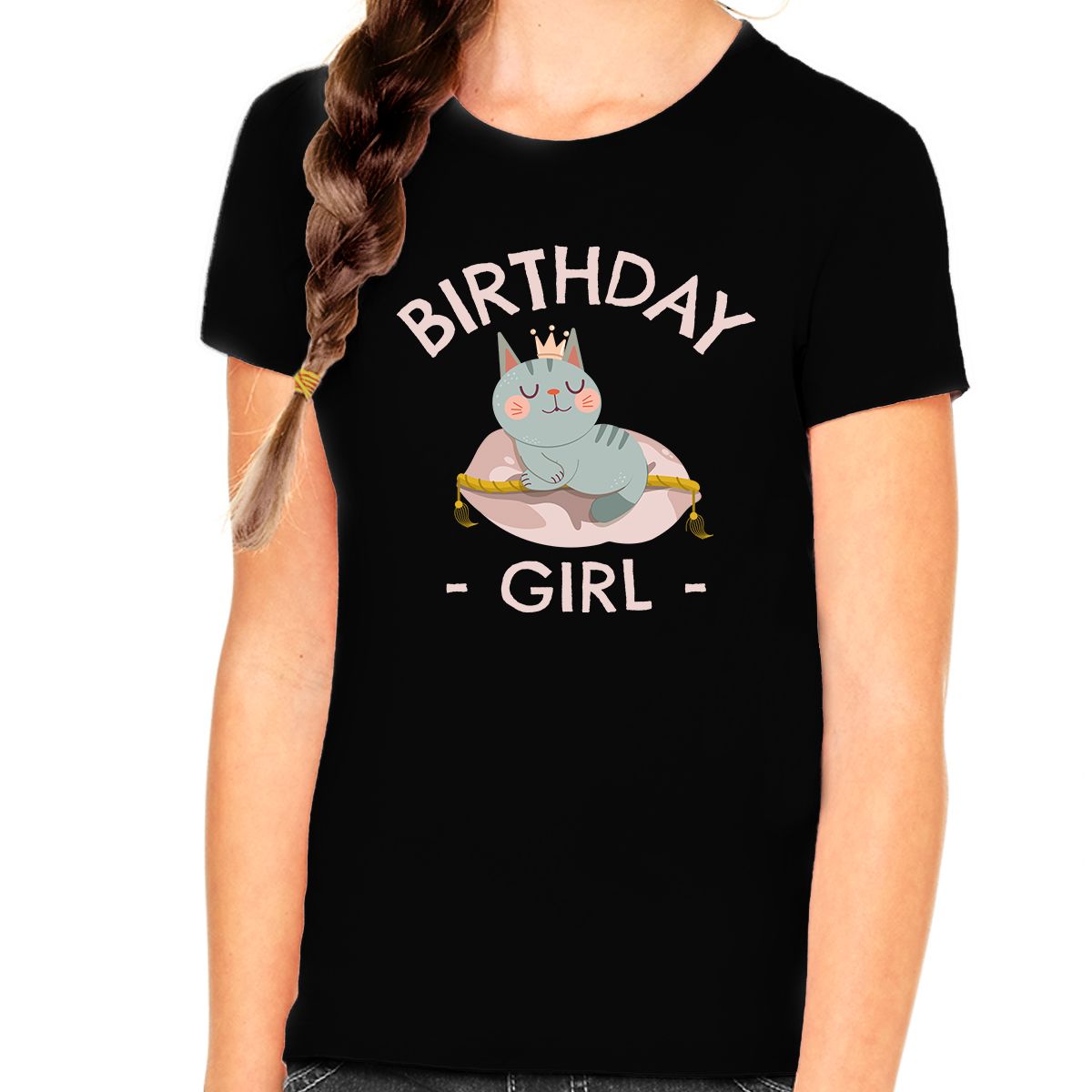 Birthday Girl Shirt for Toddlers - Cute Kitten Design