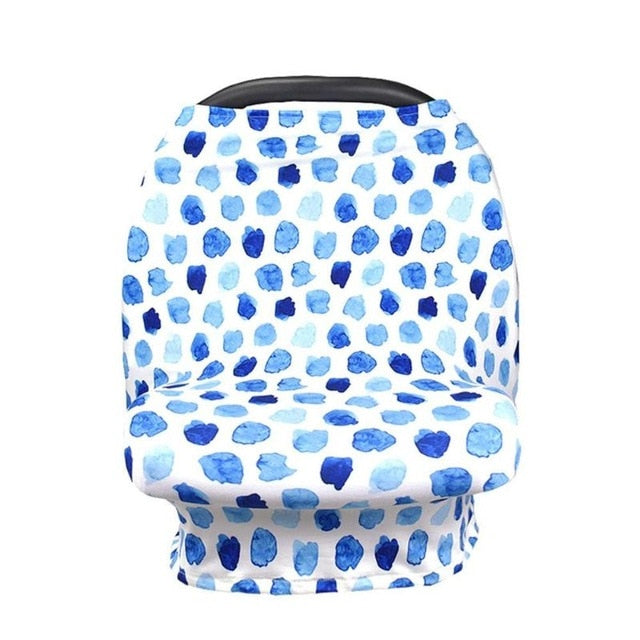 Floral Print Baby Nursing Privacy Cover - Soft Breastfeeding Scarf for Stroller and Car Seat