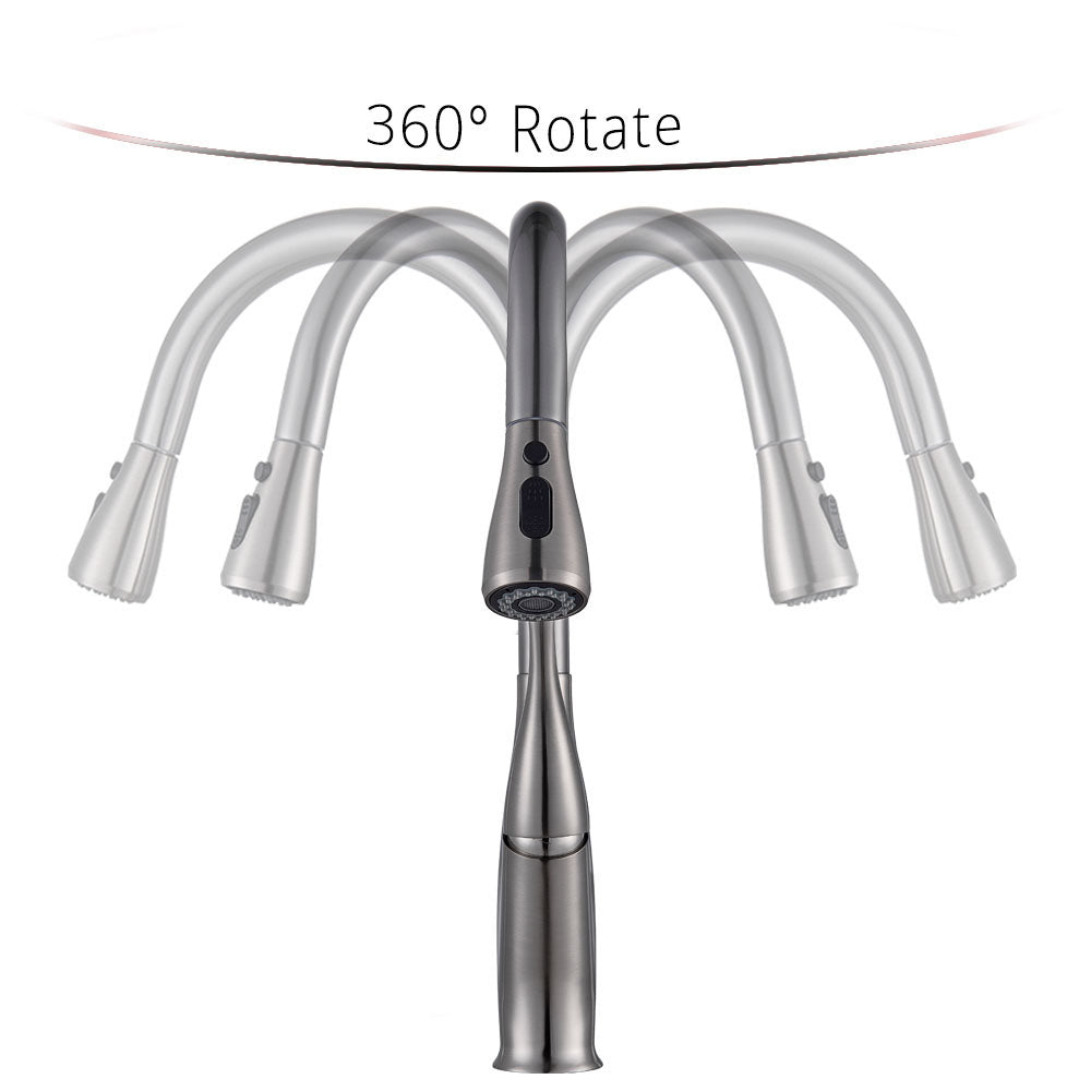MIRODEMI® Single Handle Pull Out Stream Spray Kitchen Spout