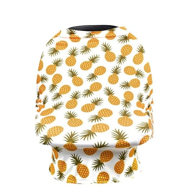 Floral Print Baby Nursing Privacy Cover - Soft Breastfeeding Scarf for Stroller and Car Seat