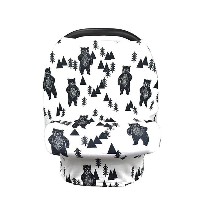 Floral Print Baby Nursing Privacy Cover - Soft Breastfeeding Scarf for Stroller and Car Seat