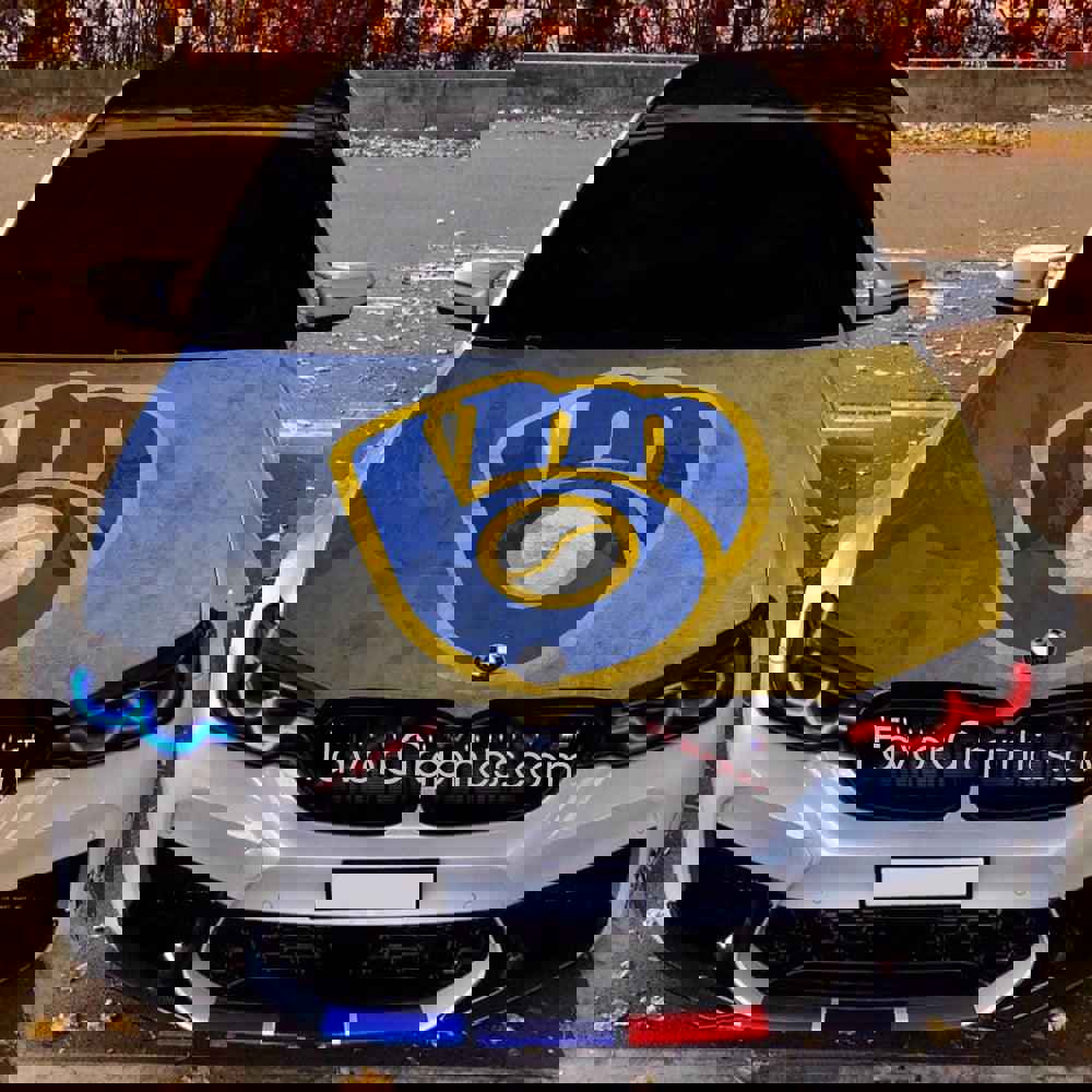 Milwaukee Brewers Itasha Car Vinyl Hood Wrap Decal Sticker