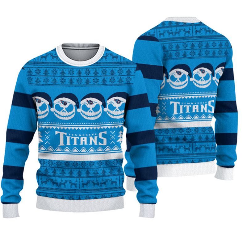 Tennessee Titans Crewneck Sweatshirt Jack Skellington