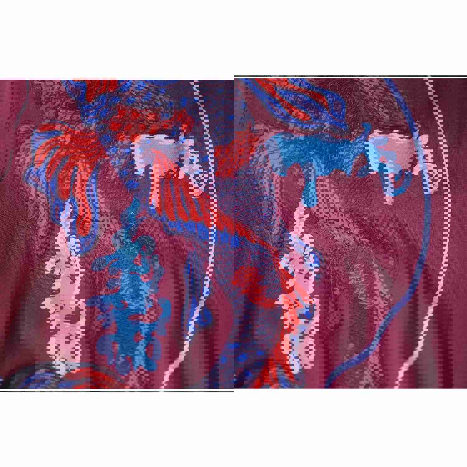 Fashion Overdyed T-Shirt - Bohemian Style Koi Fish Graphic Tee