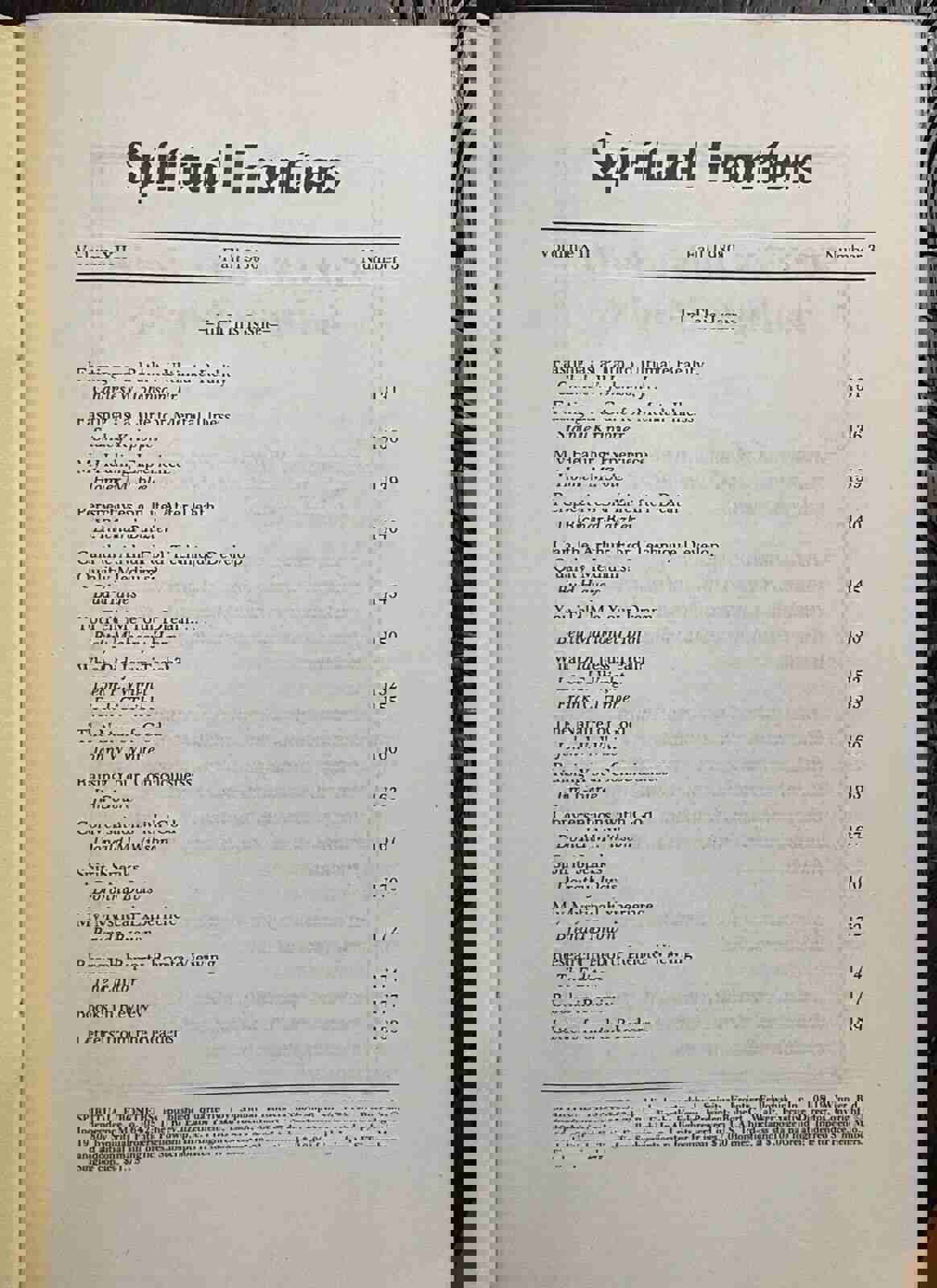 SPIRITUAL FRONTIERS MAGAZINE - Fall 1980 - CHRISTIAN MYSTICISM, JESUS, AFTERLIFE