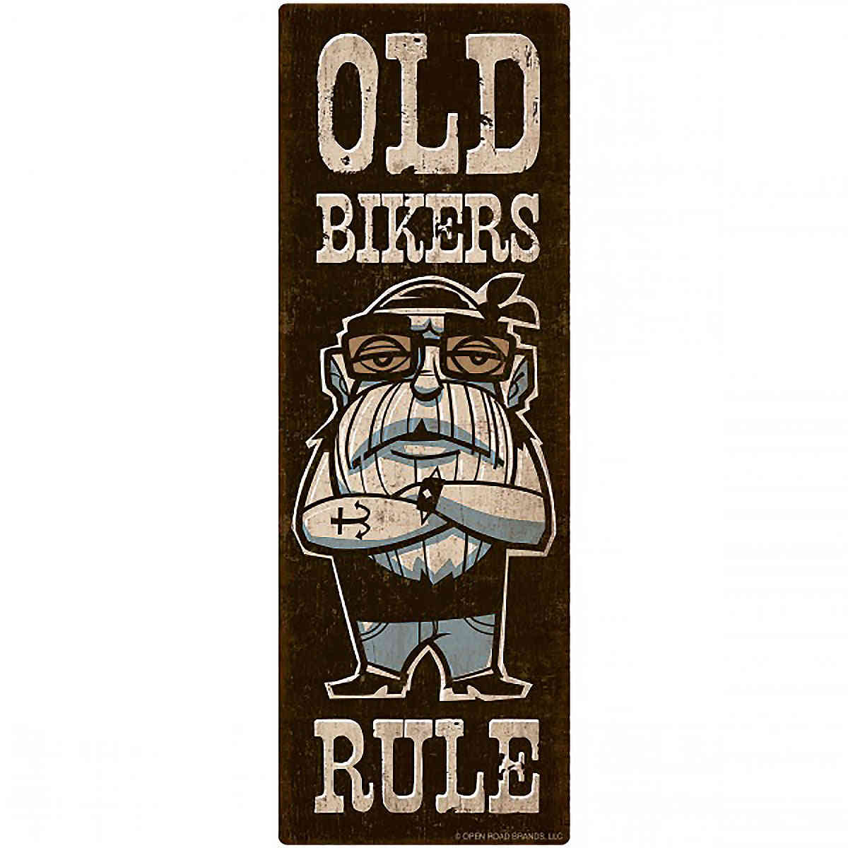 Old Bikers Rule Motorcycle Wall Decal - Premium Removable Sticker for Garage & Man Cave