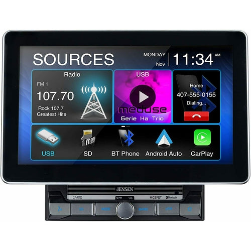 CAR8000 Jensen 10-inch TouchScreen Multimedia DVD Receiver with Apple CarPlay & Android Auto