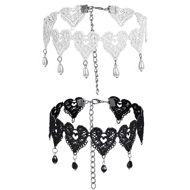 1pc Sexy Lace Choker Necklace for Women - Punk Style Halloween Party Accessory