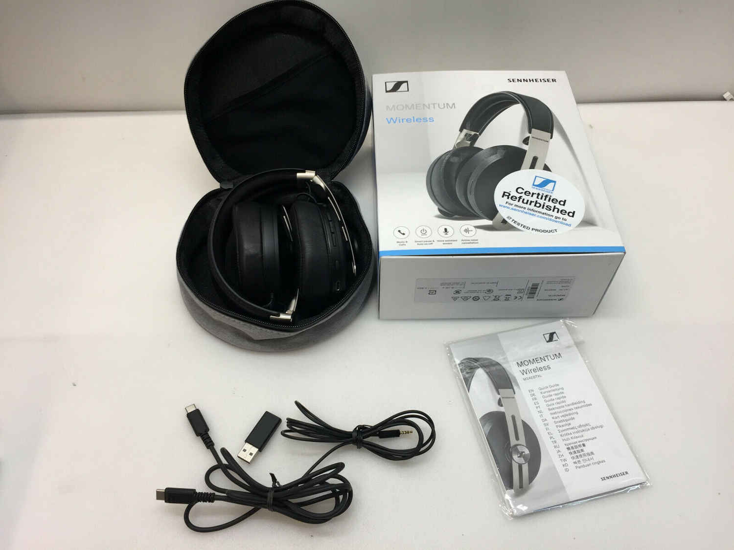 Sennheiser MOMENTUM M3AEBTXL Bluetooth Noise Canceling Headphones (Refurbished)