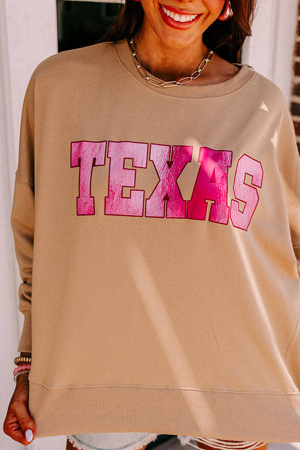 Texas Graphic Sweatshirt for Women - Lightweight & Cozy Oversized Fit