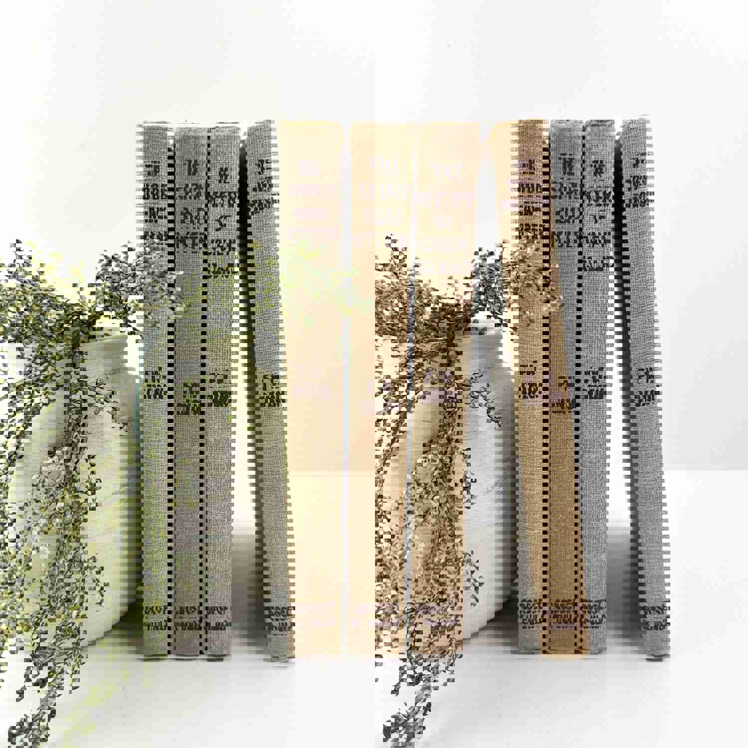 Brown Vintage Books for Home Decor