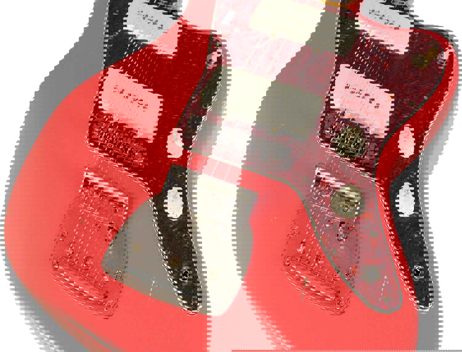 Nash JM-63 Jazzmaster Guitar in Fiesta Red with Light Aging