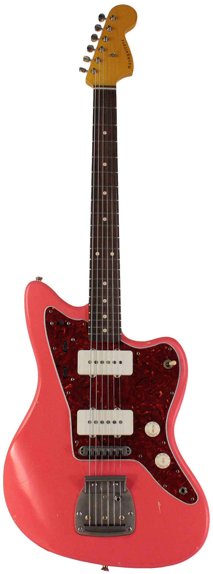 Nash JM-63 Jazzmaster Guitar in Fiesta Red with Light Aging