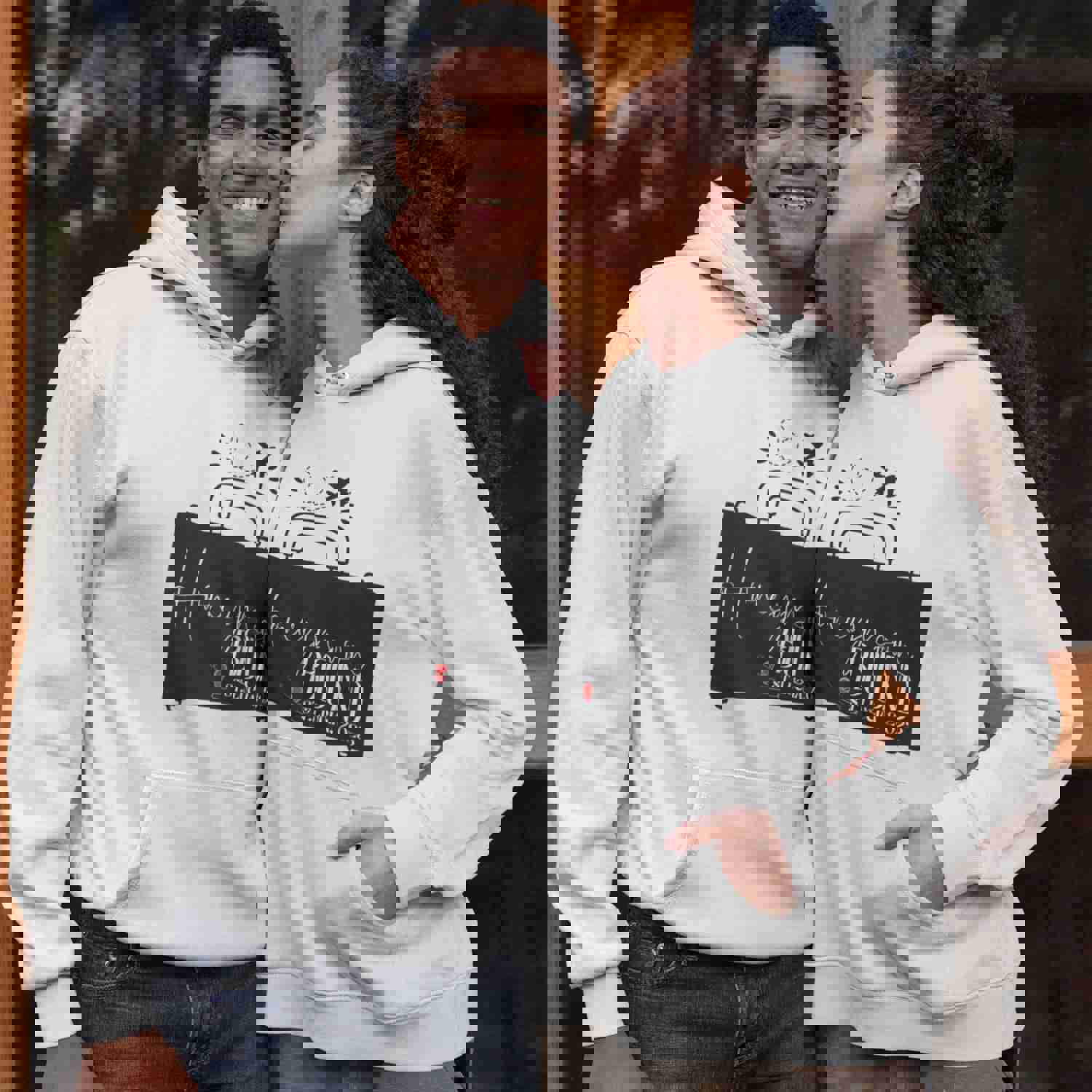 Honeymoon Bound Hoodie - Couple's Matching Sweatshirt & Engagement Gift