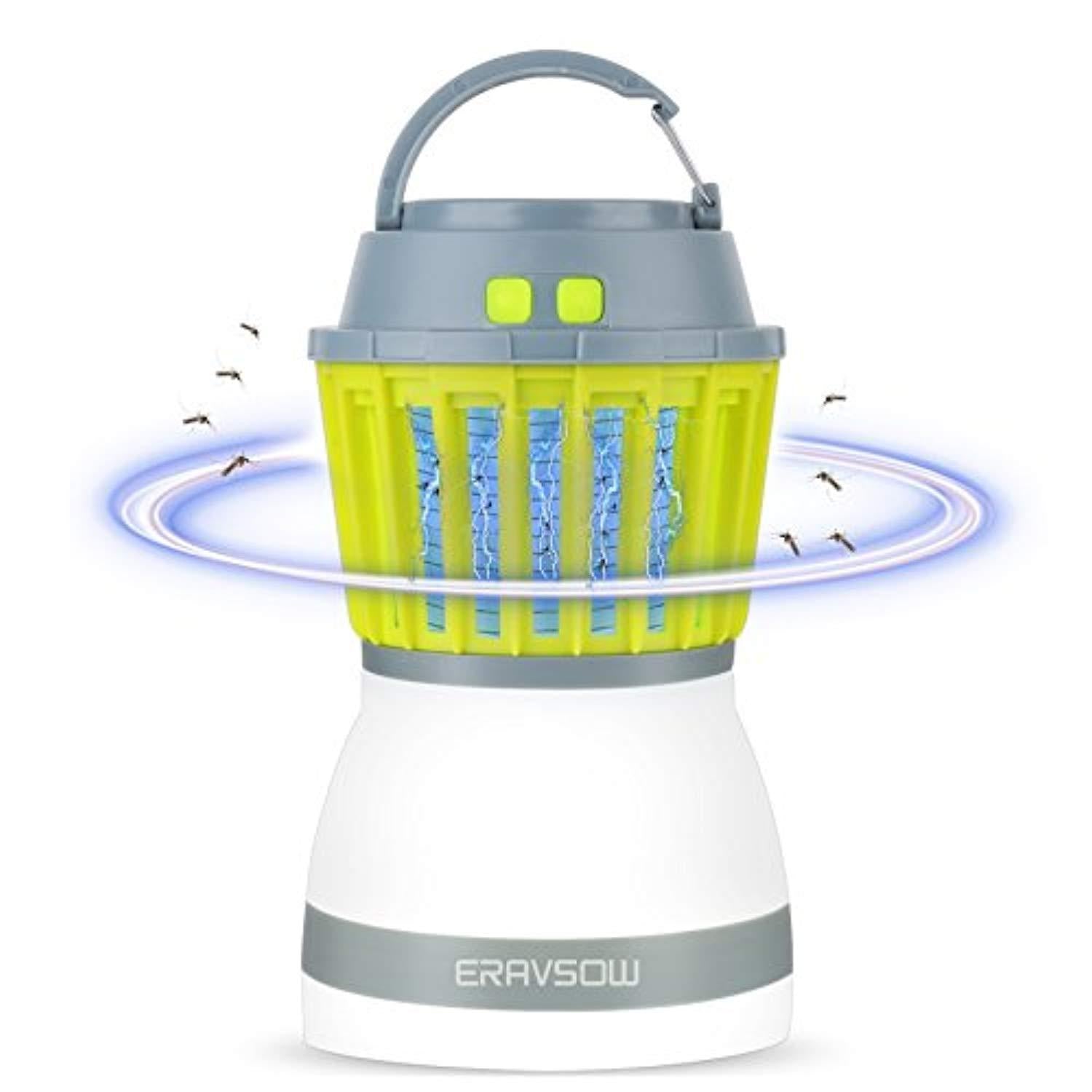 ERAVSOW Bug Zapper & LED Camping Lantern 2-in-1, Waterproof Rechargeable Mosquito Killer