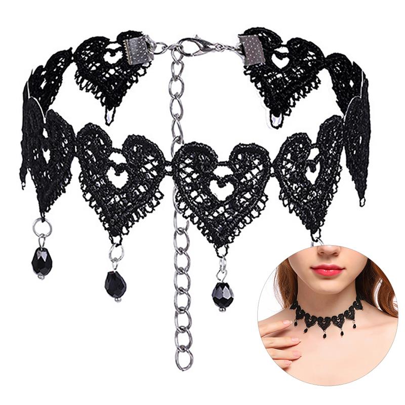 1pc Sexy Lace Choker Necklace for Women - Punk Style Halloween Party Accessory