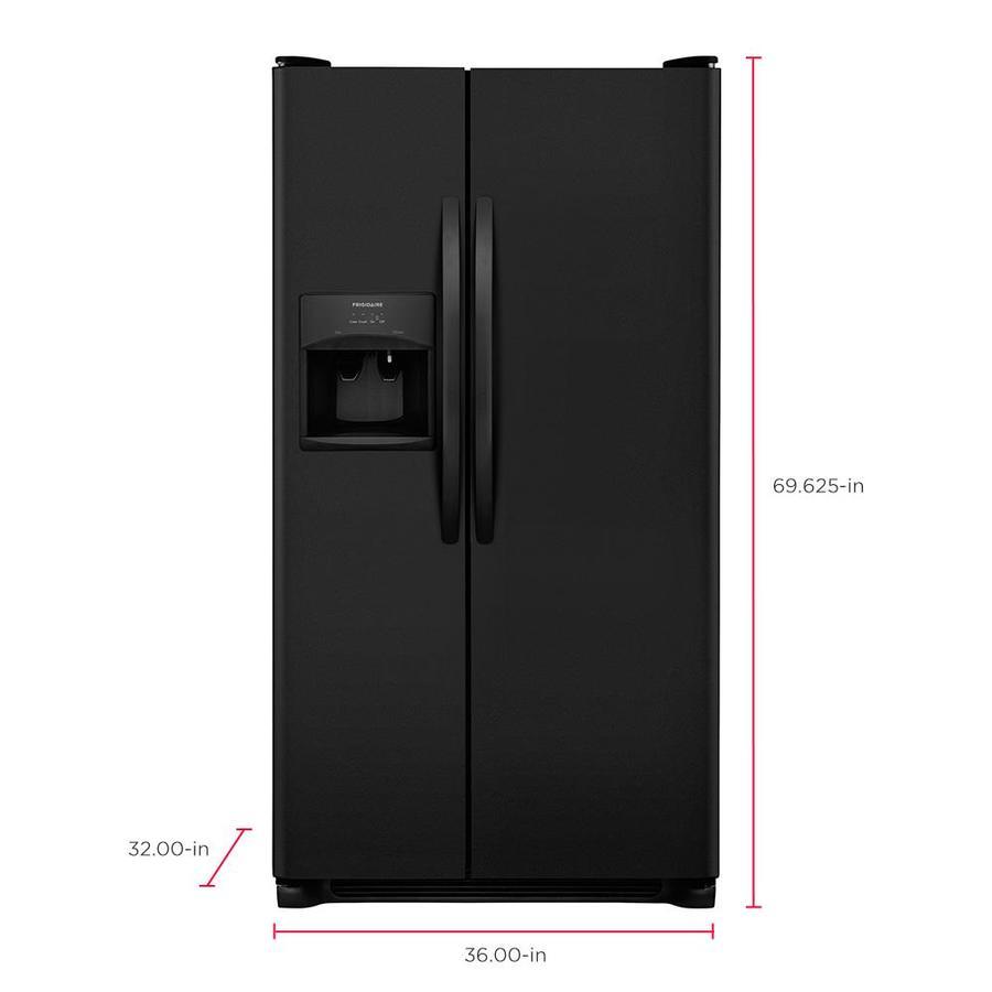 Frigidaire 25.5-cu ft Side-by-Side Refrigerator with Ice Maker (Black)