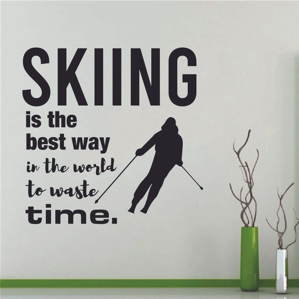 Skiing Quotes Vinyl Wall Sticker Art Wall Decal - Motivational Skiing Decor