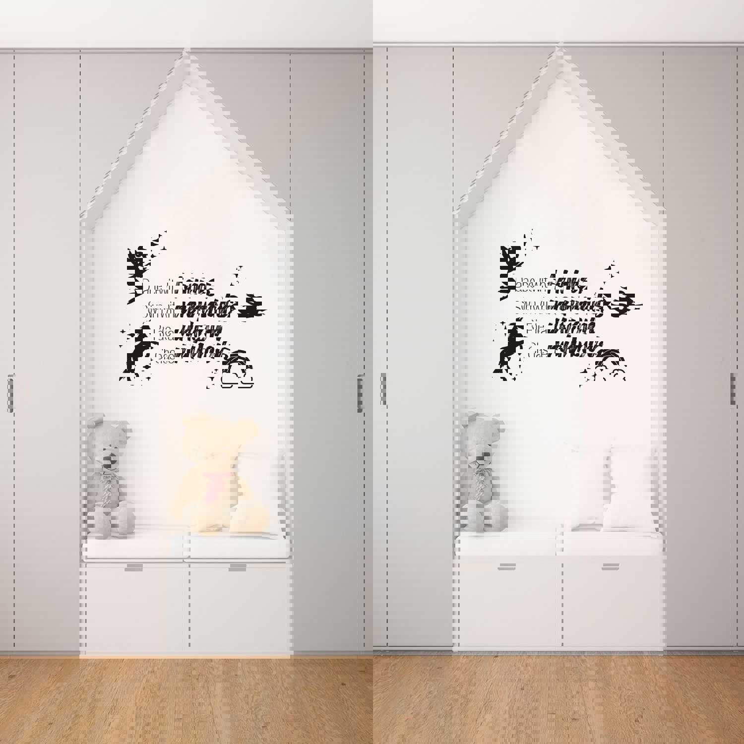 Girls Quotes Vinyl Wall Art Sticker Decal - Dance With Fairies