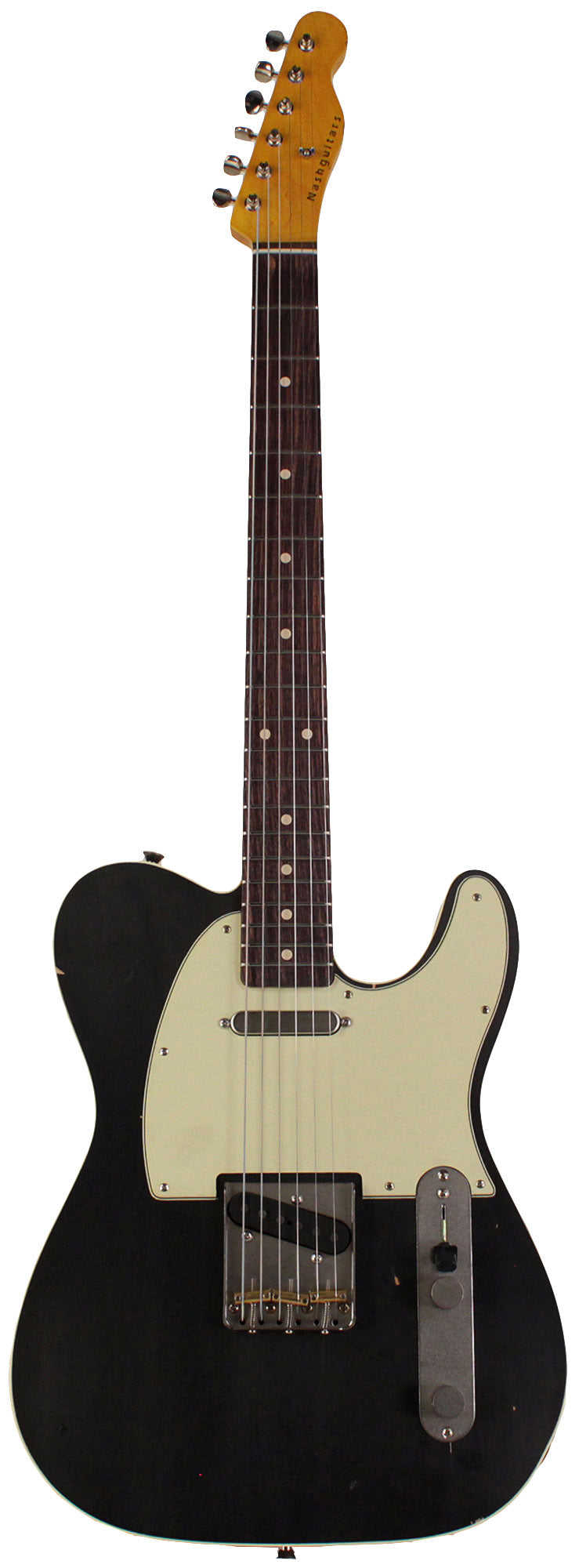 Nash TC-63 Guitar, Double Bound, Black, Light Aging - Vintage Tele Model