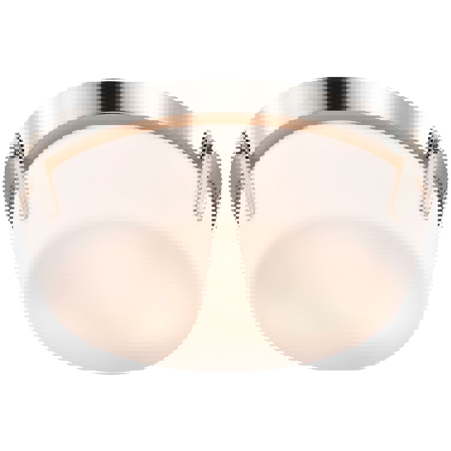 SATCO/NUVO Rowen 3 Light Flush Mount Brushed Nickel Finish Etched White Glass (60-7760)