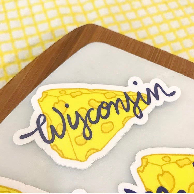 Wisconsin Cheese Vinyl Sticker - Durable, Waterproof & Scratch Resistant