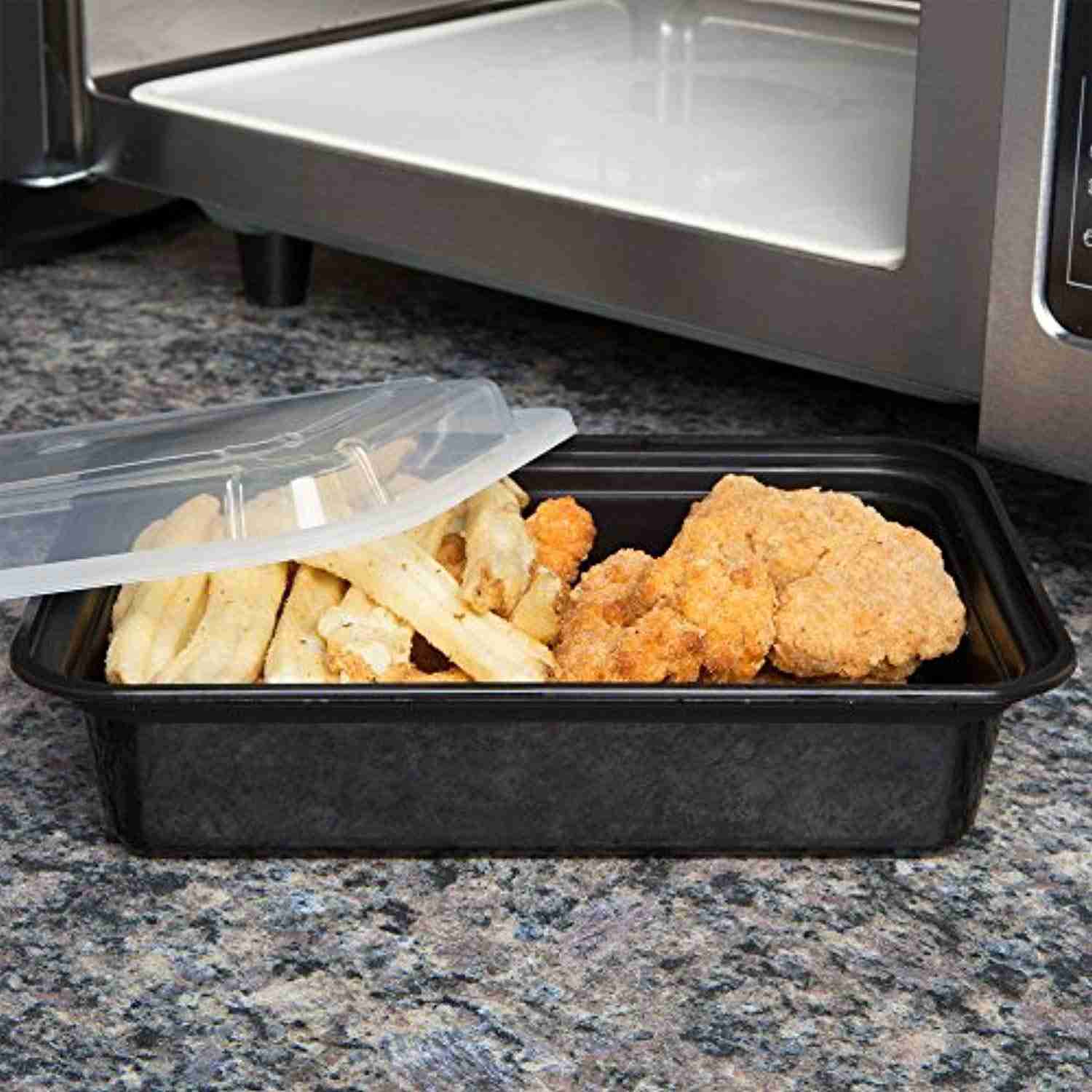 15-Pack Meal Prep Containers with Lids - Stackable, Reusable, Microwavable Food Storage Bento Boxes