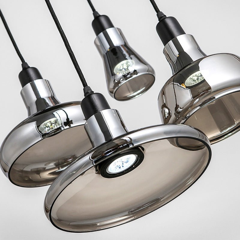 MIRODEMI® Retro Pendant Lamp - Smoky Gray Glass for Dining Room & Kitchen