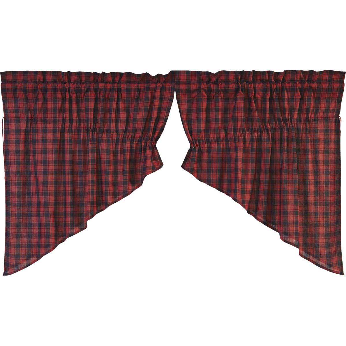 Cumberland Prairie Swag Set of 2 36x36x18 Rustic Cotton Curtains