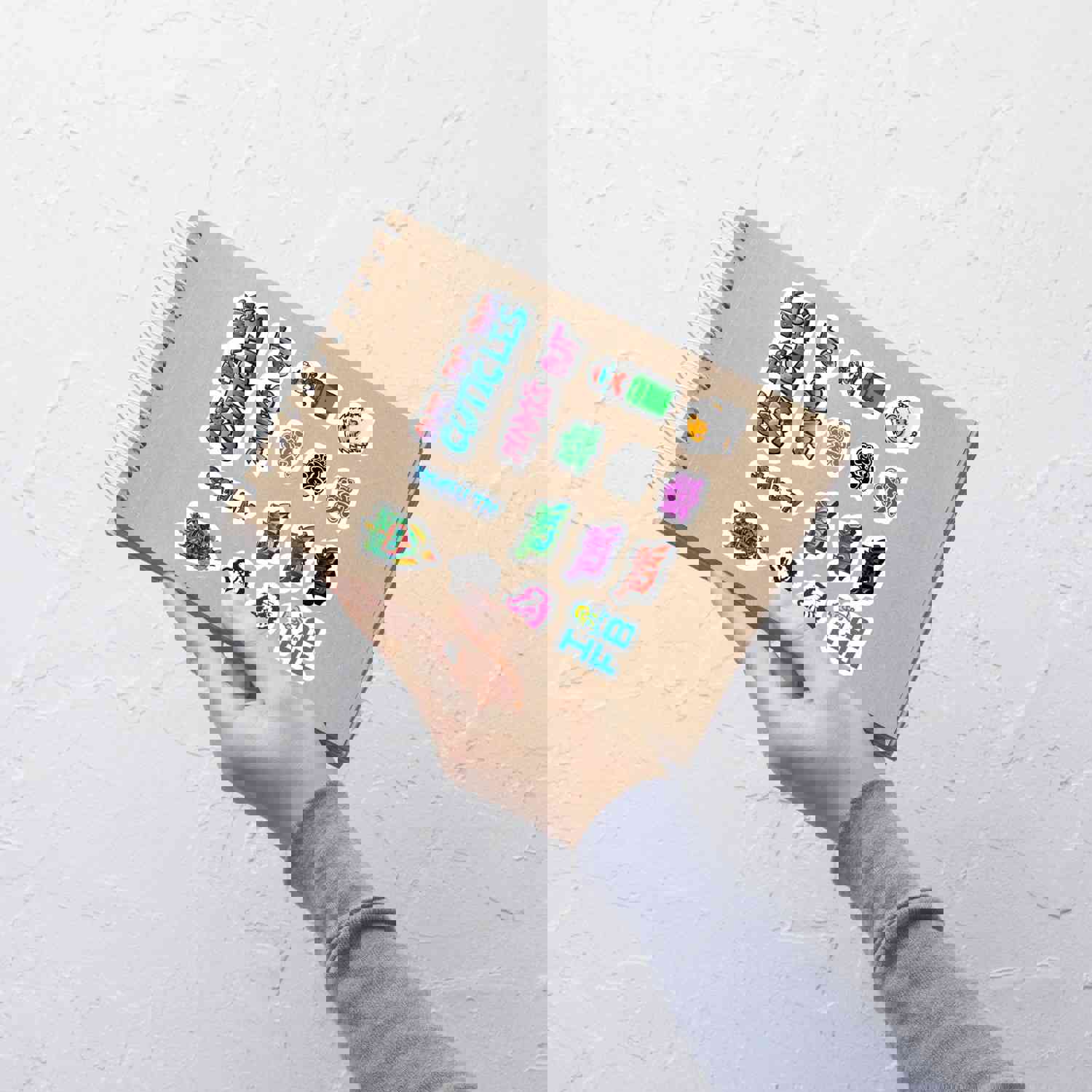 Teak Graffiti & Tags Die Cut Sticker Sheet - 17 Peel & Stick Decals 5x5.5