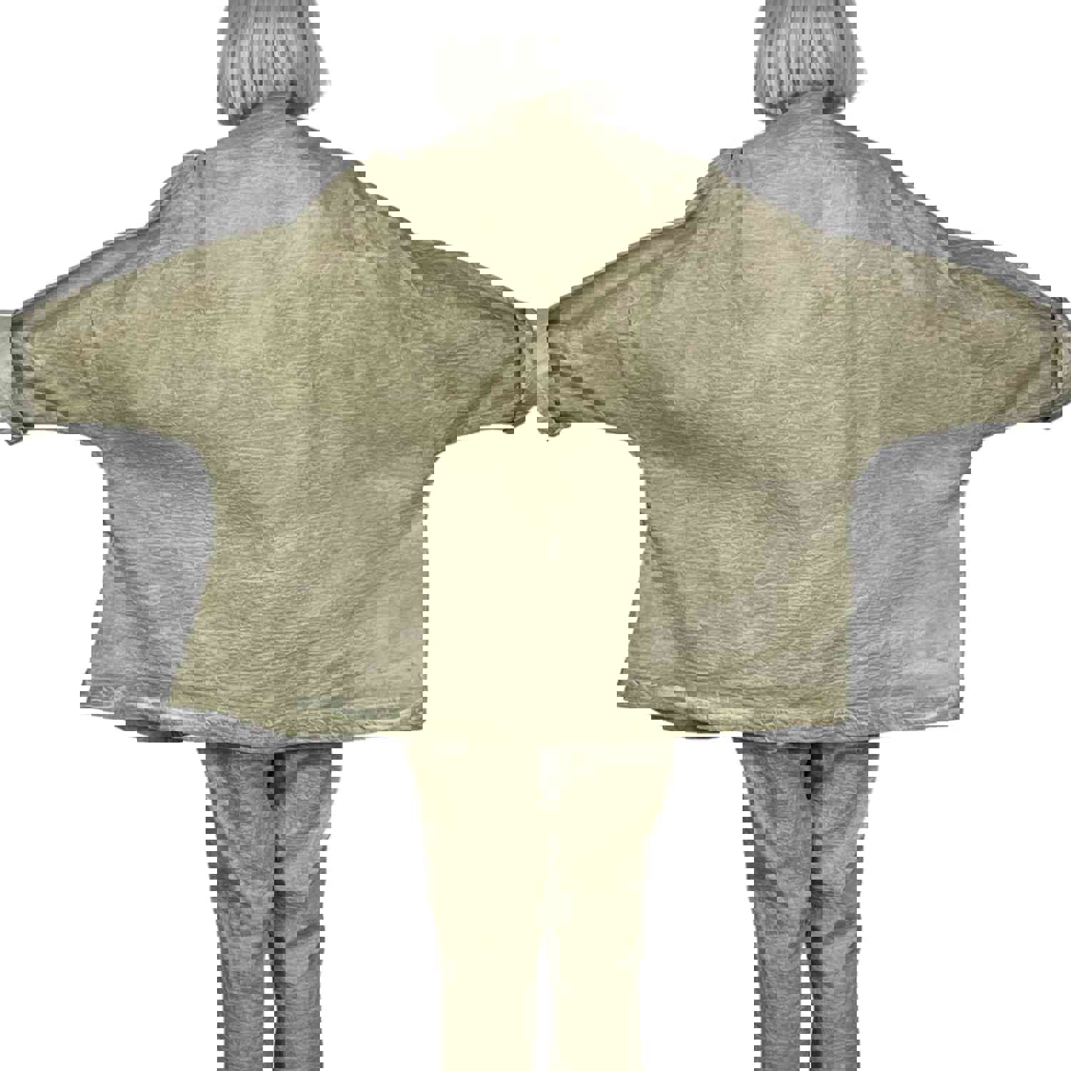 BOXY SHIRRED FRONT JACKET