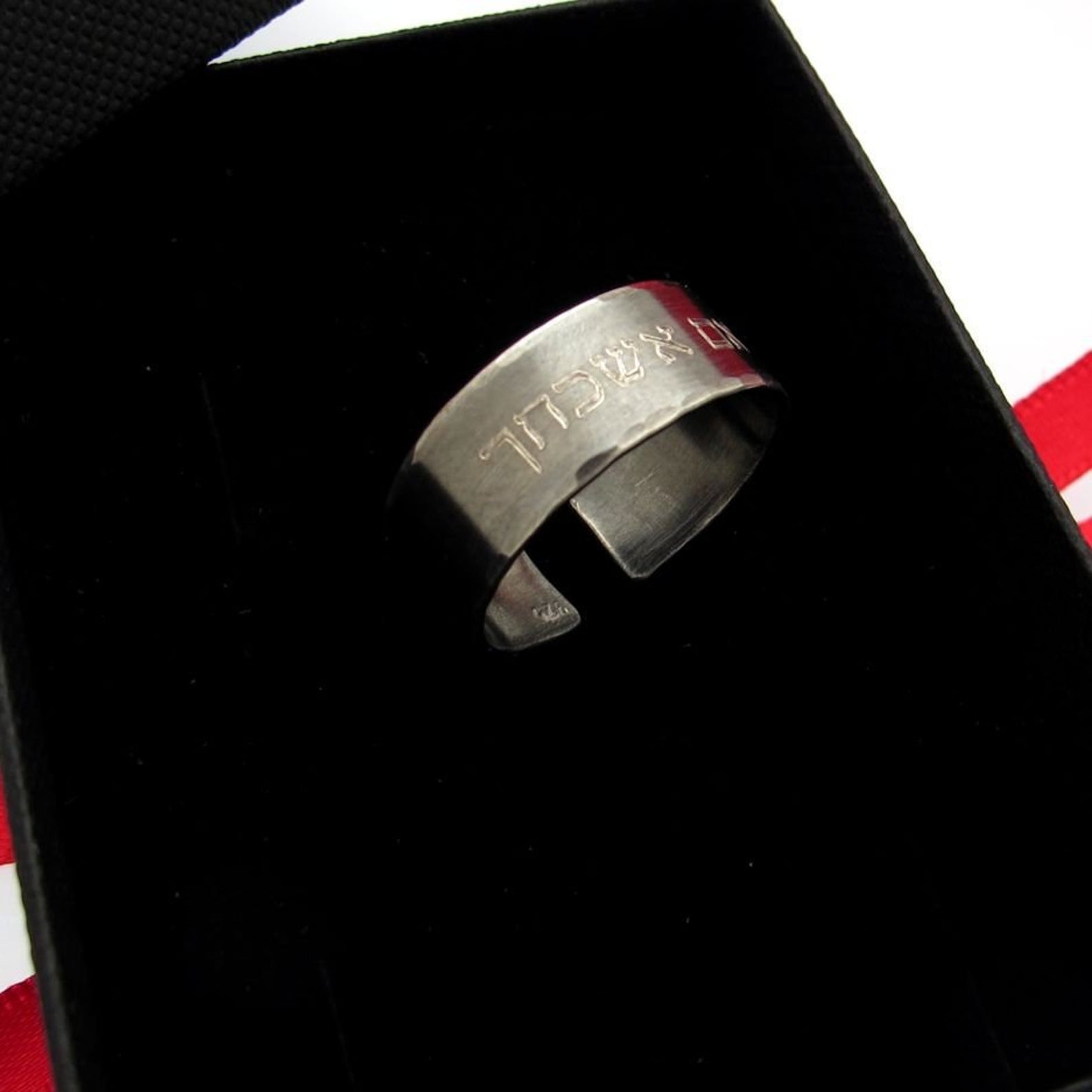 Custom Mountain Biker Ring for Men - Personalized Sterling Silver Gift