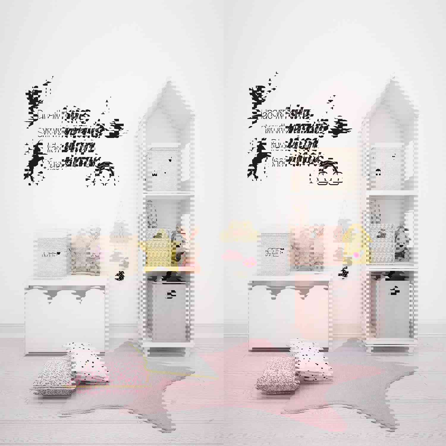 Girls Quotes Vinyl Wall Art Sticker Decal - Dance With Fairies