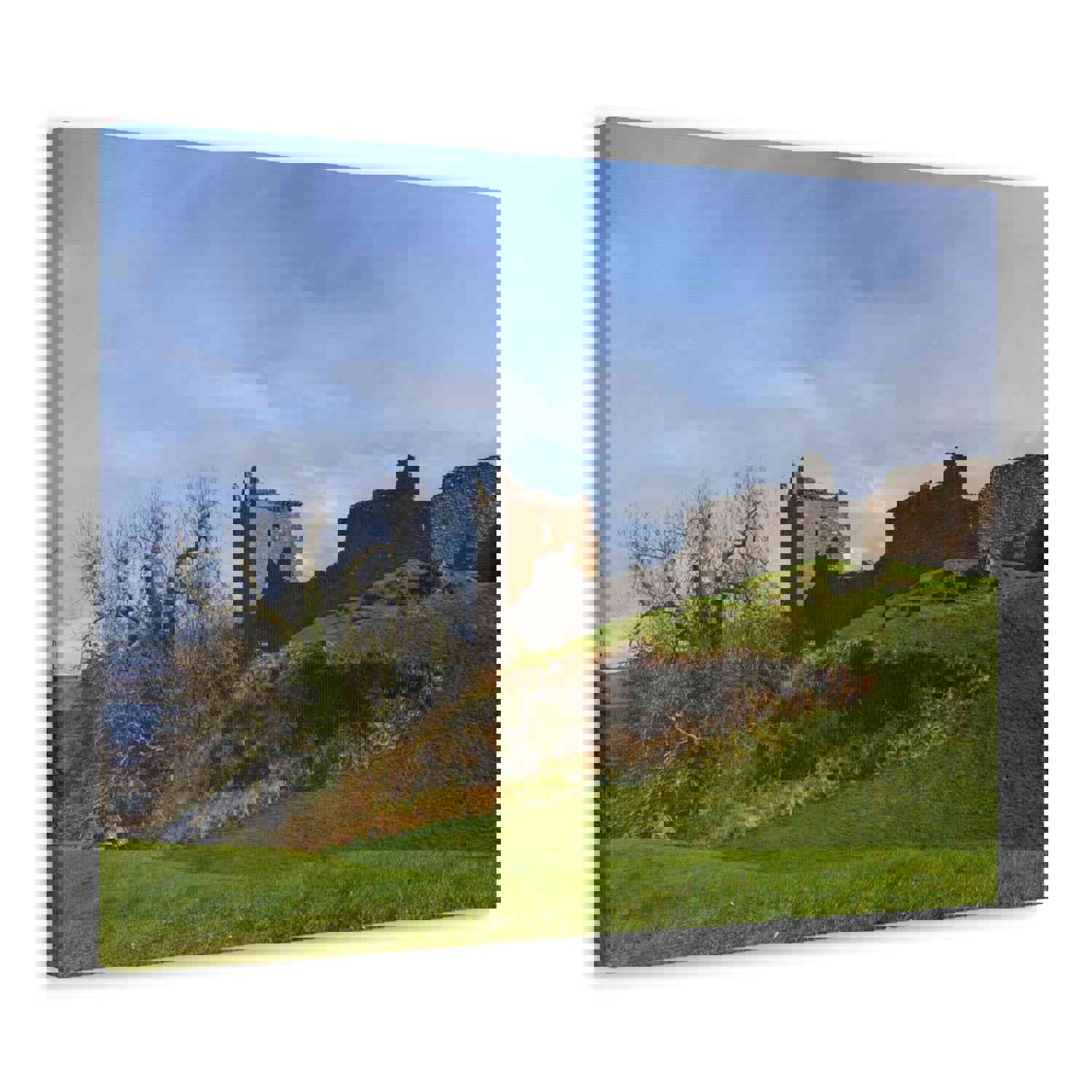 Ruins of Urquhart Scotland Nature Wilderness Photography Canvas Wall Art for Home Decor