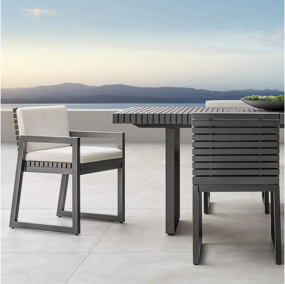 RH Caicos Rectangular Dining Table - Solid Teak/Aluminum, Customizable Sizes