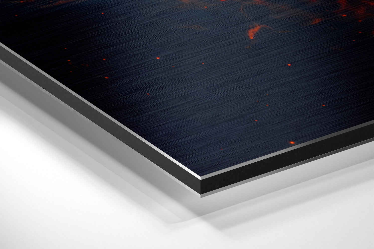 Fire Lion Brushed Aluminium Dibond Wall Art