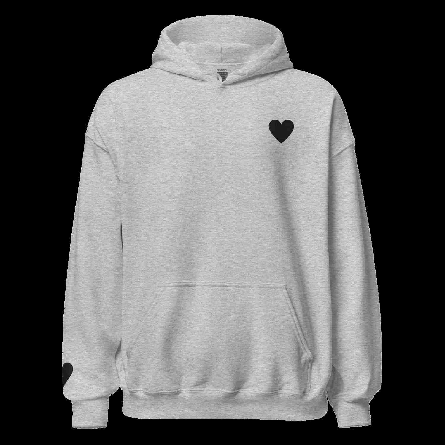 Heart On My Sleeve Hoodie (Black  ♥)