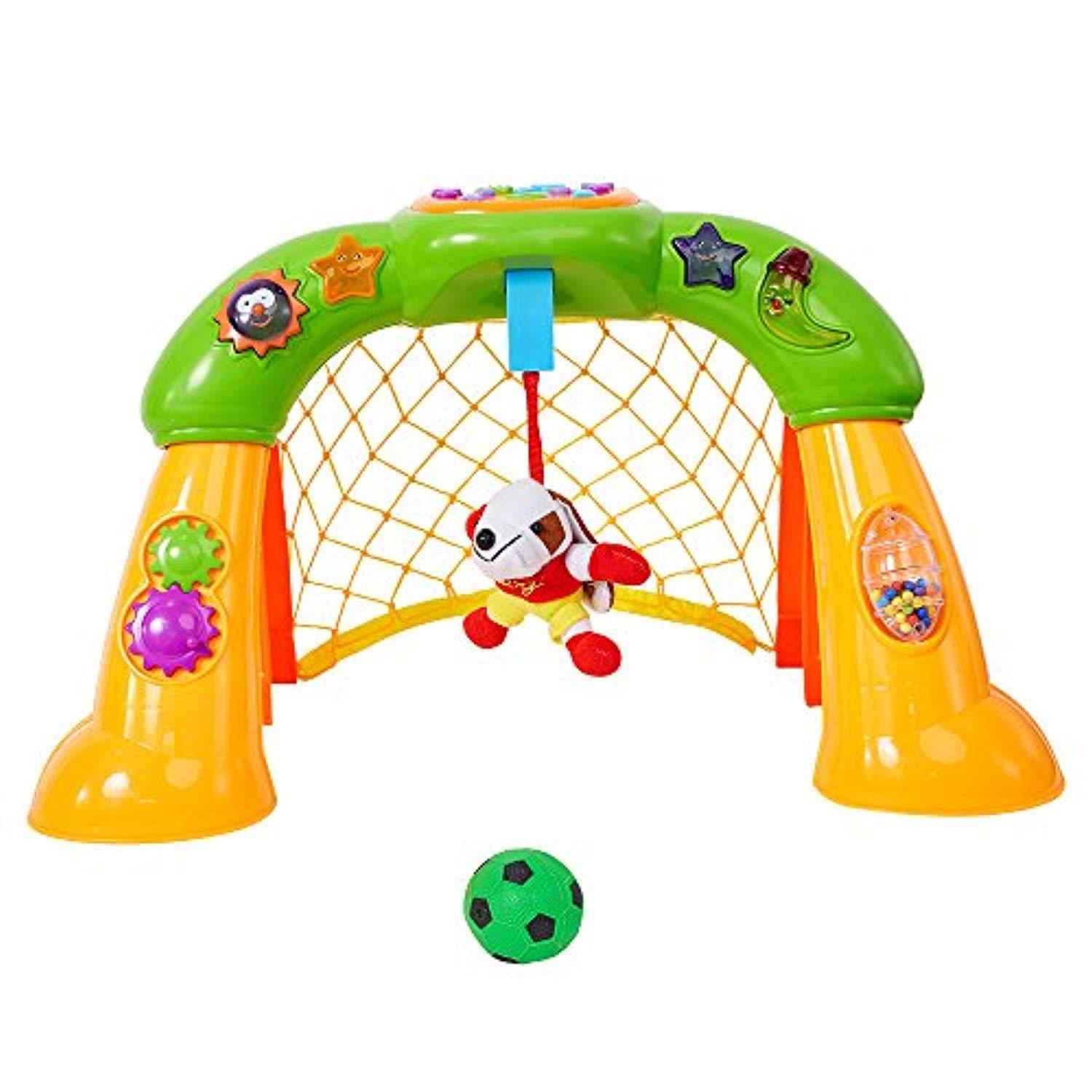 2 in 1 Football Game Toy for Kids with Music & Light - Soccer Scoring Goal Game