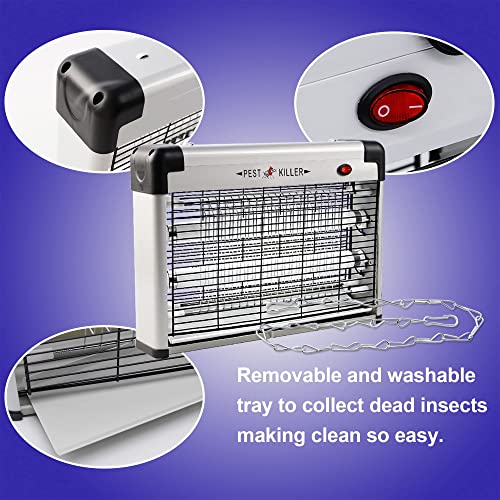 Phosooy Electric Bug Zapper - Indoor Mosquito Killer with 20W Lamps & 2800V Grid