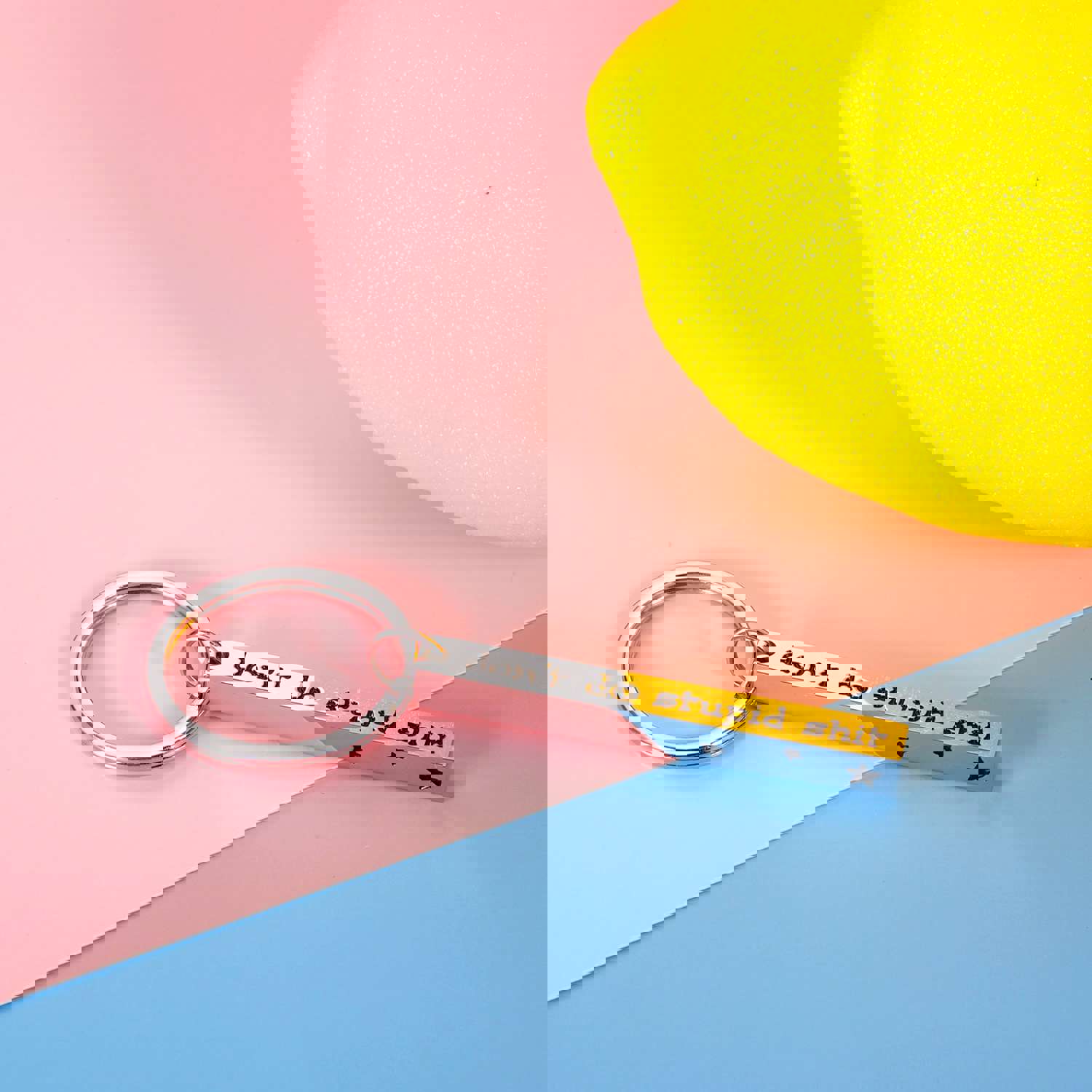 Funny Don't Do Stupid Stuff Keychain - Humorous Gift for Teens, Adults, and New Drivers