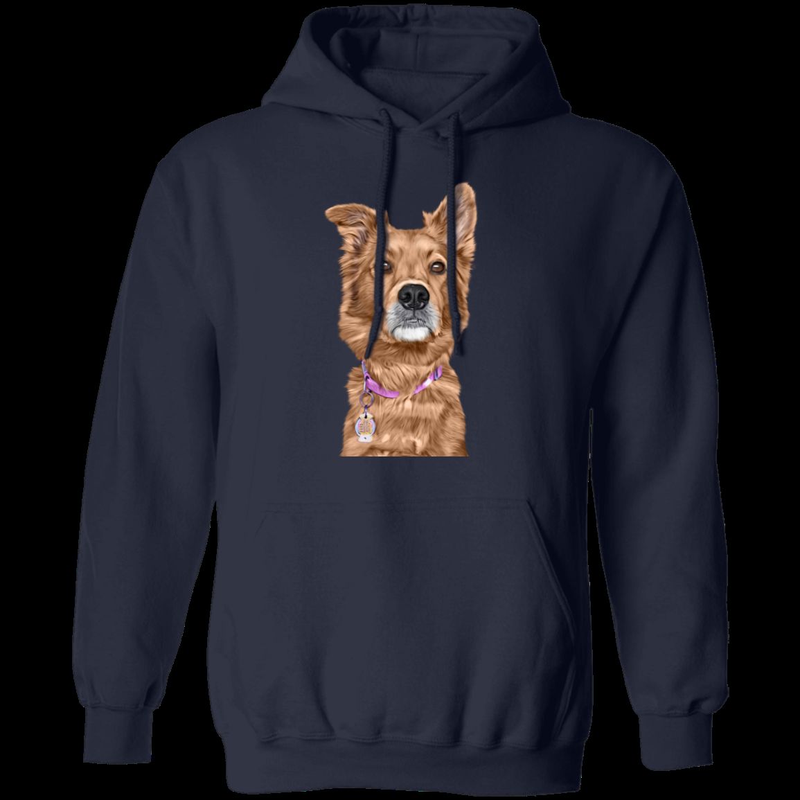 CUSTOMIZED PET PRINT ART Pullover Hoodie 8 oz.