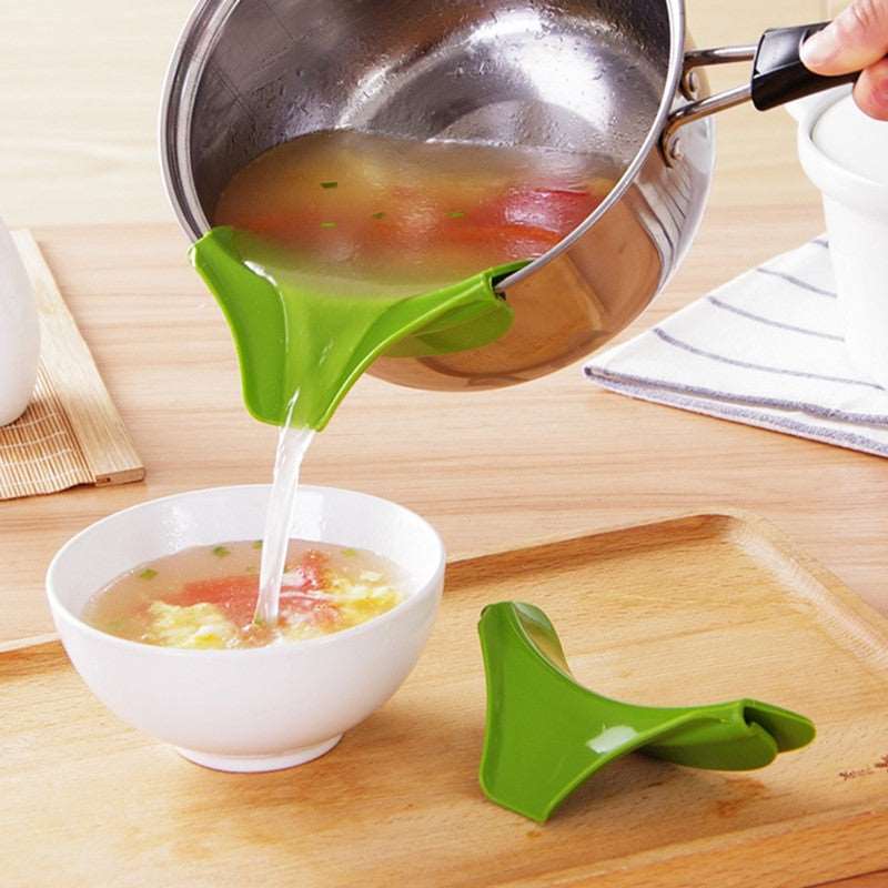 Silicone Soup Funnel: Kitchen Gadget Tool for Easy Pouring