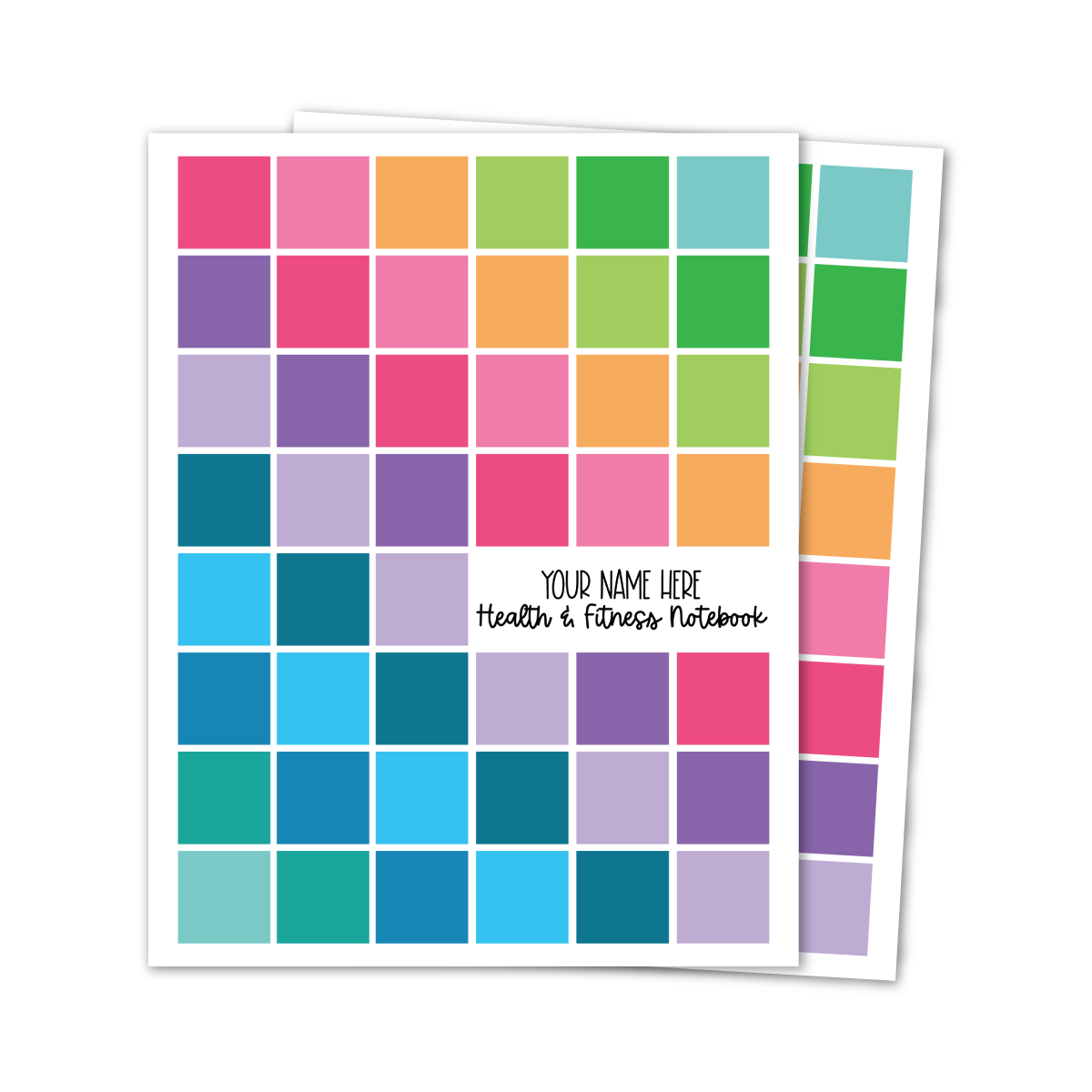 7x9 Health and Fitness Notebook - Track Your Wellness Journey