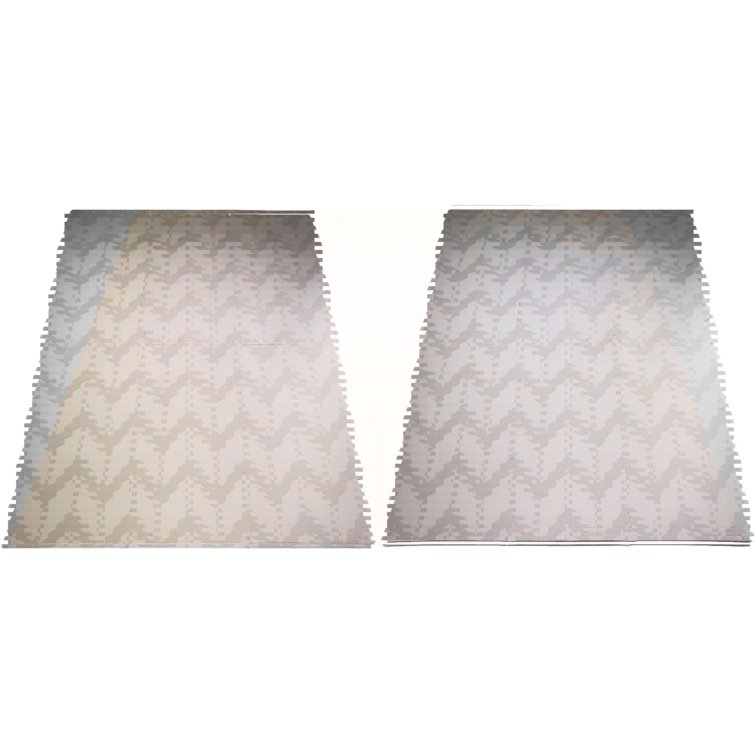 Chevron Printed Interlocking Fitness Floor Tiles - 24 x 24 - 6 Pack with Antimicrobial Protection