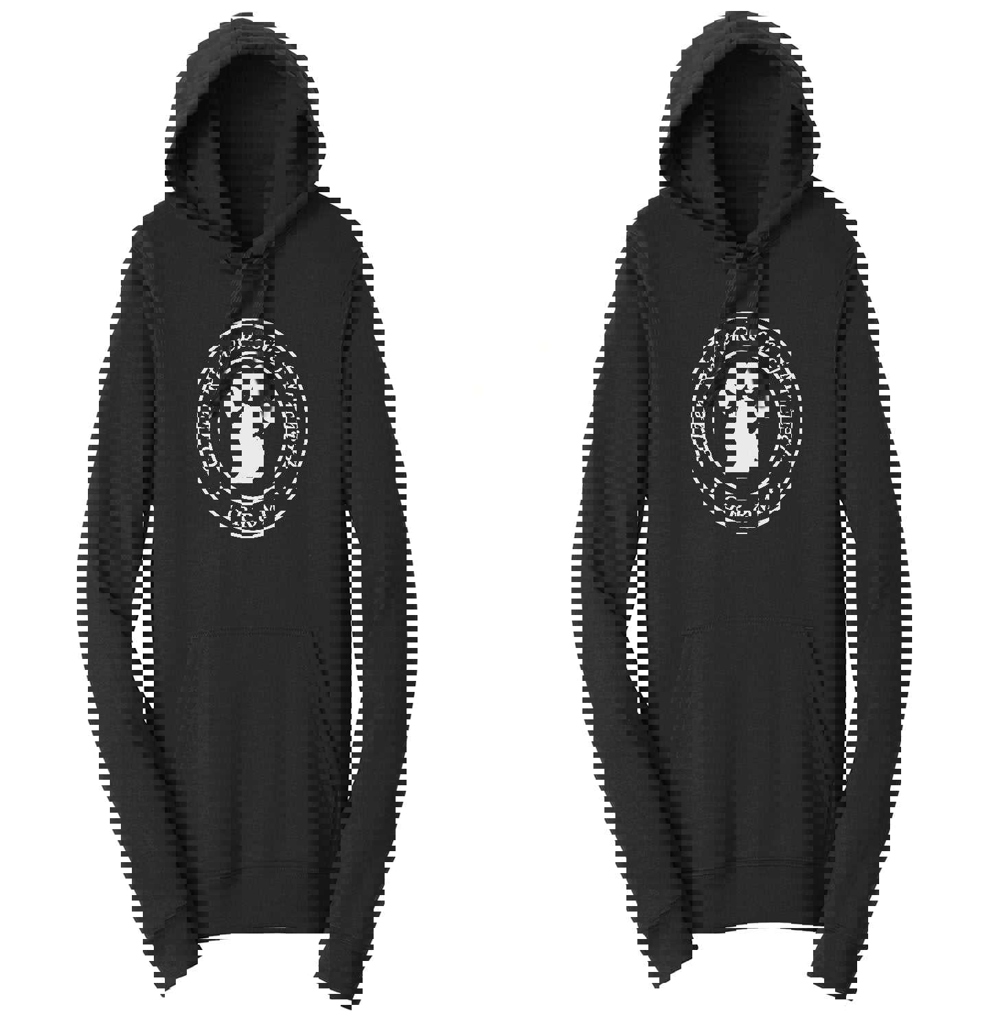 Golden Retriever Rescue of Michigan White Full Front Logo - Unisex Hoodie Sweatshirt