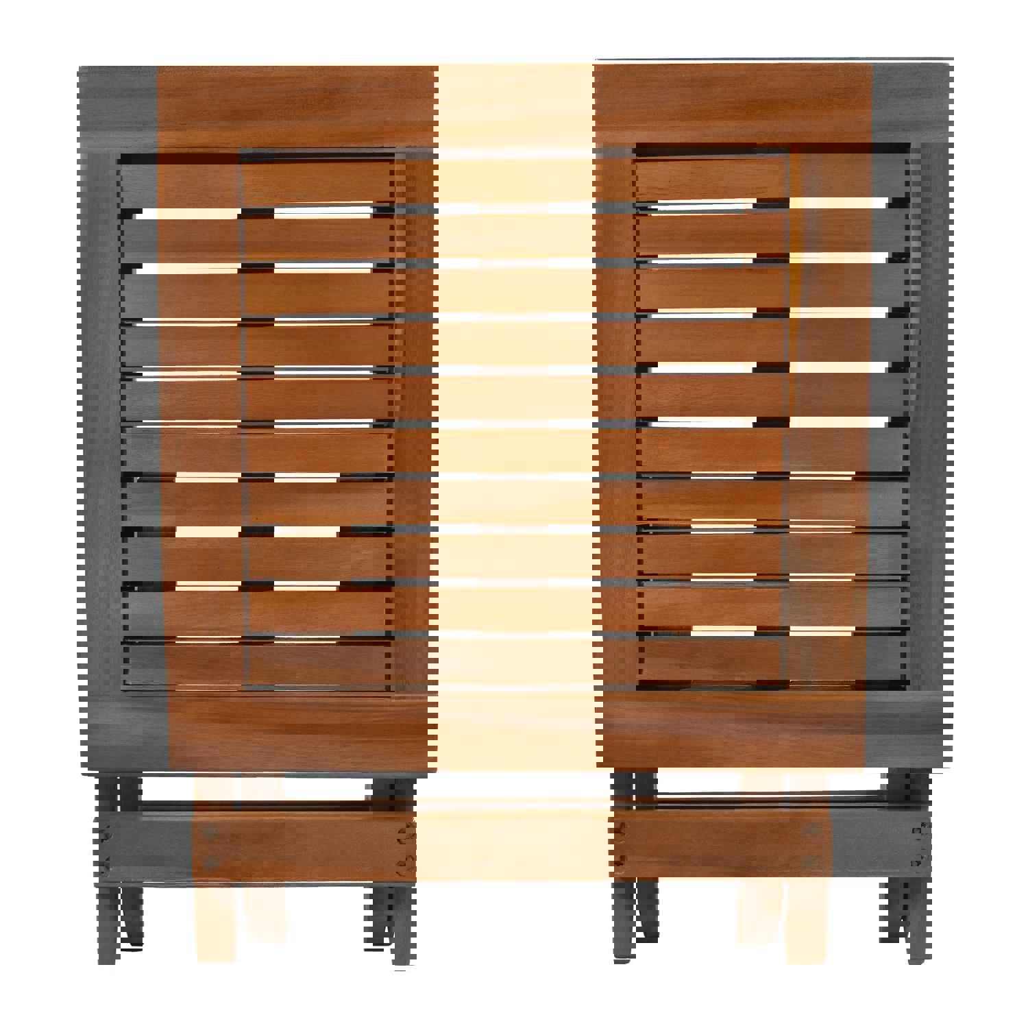 TOPMAX Outdoor Patio Wood Portable Extended Chaise Lounge Set with Foldable Tea Table