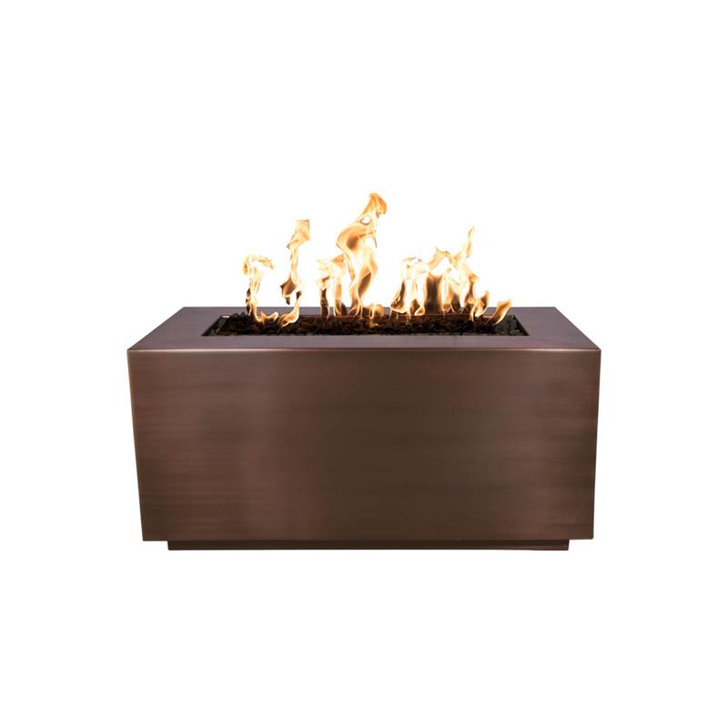 Pismo Hammered Copper Gas Fire Pit - Rectangle (4 Sizes)